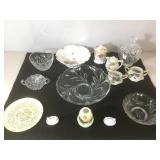 Fenton Cloud Glass Handpainted Candle holder.