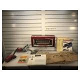 Three vintage train cranes, american flyer,