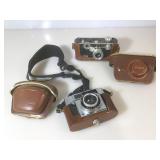 Two vintage 35mm cameras. Agfa Optimus i and