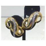 Pair of Vintage Givenchy Clip back Earrings. One