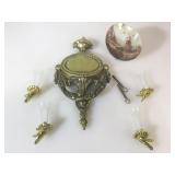 Brass Door Knocker 10in.H and vintage light