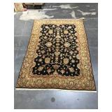 Hand woven Oriental rug, approx  74 x 110 in
