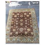 Hand tied Oriental rug, 96 x 117 inches ,