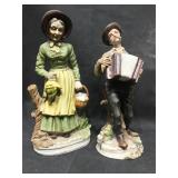 Two ceramic figures. 12in. T