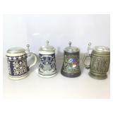 4 Germany and West Germany 6 inch Steins with