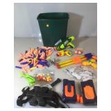 Lot of Nerf guns with projectiles