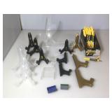 Plate racks and yellow pocket screwdrivers with