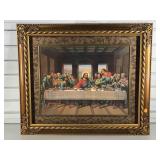Las Supper textured print, framed to 22 x 26