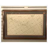 Framed Map, of the S.F.P.R.R., 1883 , Located