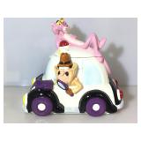 Pink Panther cookie jar, broken with poor repair