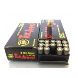 100 Rounds Factory New 9mm Luger - Tulammo 115gr