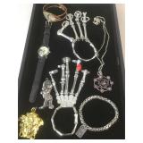 Costume jewelry and accessories, 2 skeleton