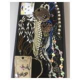 Tray lot of costume jewelry and accessories,