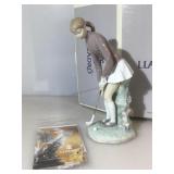Lladro figure, Golfer 4851, approx 11 inches Ht,