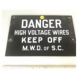 Double sided Porcelain on steel Danger High