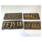 4 vintage License plates, Pennsylvania 1935 &