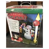 8 foot tall Inflatable Snowman decoration in box