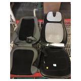 Pair of massaging chair pads