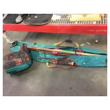 Pair of Swallow skis with bindings, boots and