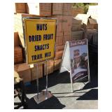 Pair of Commercial metal signs - standing  and