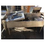 NSF stainless steel 3-compartment sink with