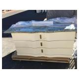 Approx. 6 foot long Blue Granite topped island