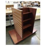 Rolling display rack w/4 sides, approx 49x30x48