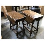 Pair of fall-leave end tables