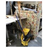 Rubbermaid rolling Mop bucket w/wringer and more