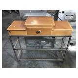 Metal rack w/wooden displayer by Lane, approx