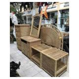 Quicker bedroom set including tall dresser,