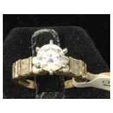 14k Gold cz stone 4.3g