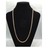 14K Gold Necklace 23" clasp needs repair