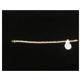 10k Gold Diamond Braclet 7 "