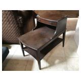 Vintage wooden two-tier end table