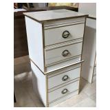 Pair of white nightstands