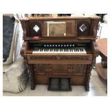 Antique Oak Story & Clark Pump Organ, Oak,