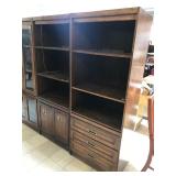 Pair of wooden bookshelf
