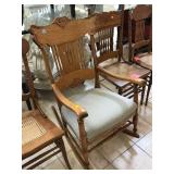 Vintage pressed back rocking chair
