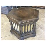 Hexagonal end table, approx 15x19 inches