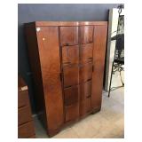 Vintage wooden tall dresser w\side doors, approx