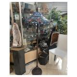 Tiffany Style Tall Stanined Glass lamp @ 5 ft tall