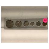 Silver Coin Type Set - 1898-S Morgan, 1951-S