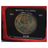 1971 Silver Canadian Proof Dollar coin in box