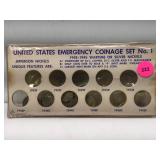 US Emergency Coinage Set - 35% Silver Jefferson