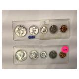 Pair of 1964 Date Sets in cases