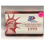 1999 US Mint Silver Proof Set - State Quarters