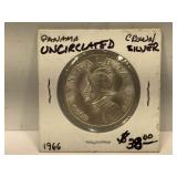 1966 Panama 1-Balboa Silver Coin - .900 Fine - in