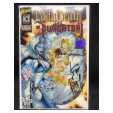 Lady Death comic, Death Wizard, 3x signed, COA