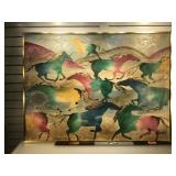 Lu Reynolds, Dancing Horses, painting on canvas,